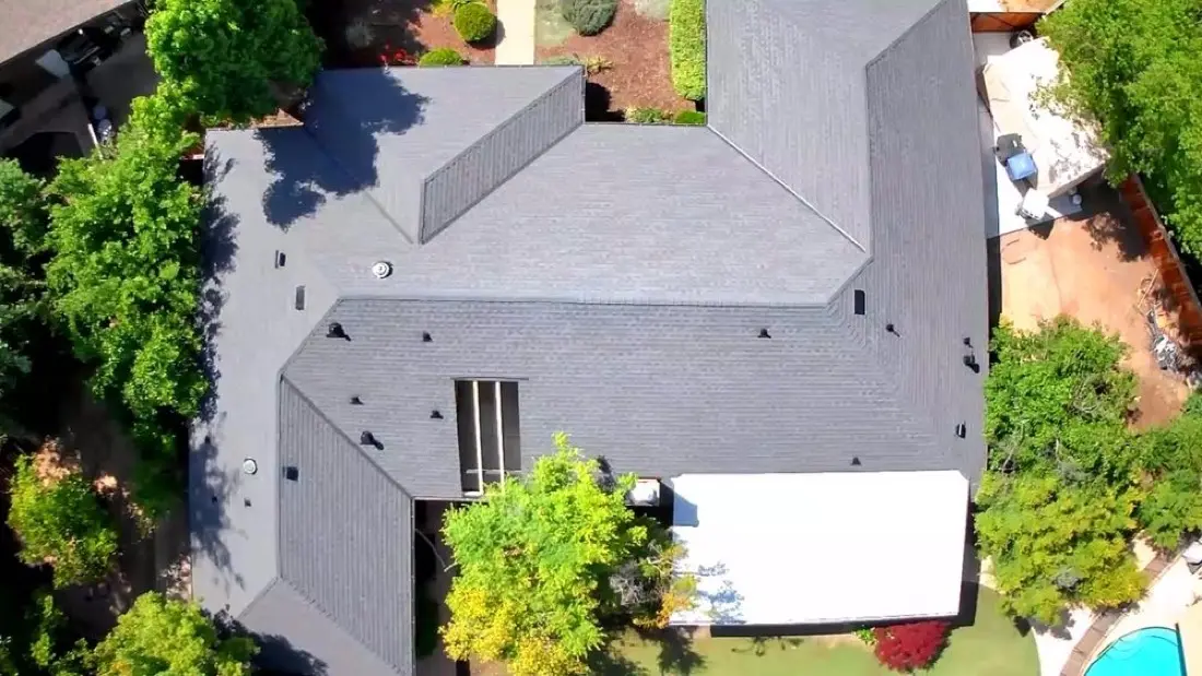 Finished roof replacement on a Central Valley home