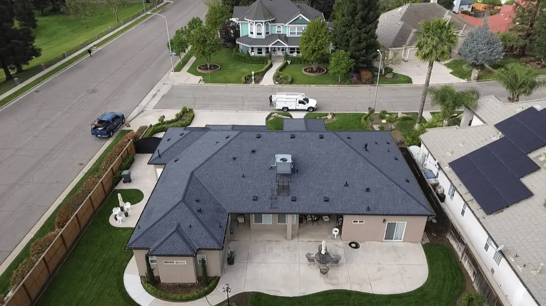 New roof on a two-story Central Valley home